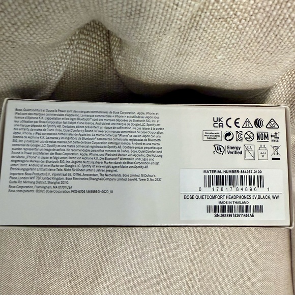 NEW Bose QuietComfort Headphones Wireless Bluetooth Noise Canceling Black NIB - Picture 10 of 10